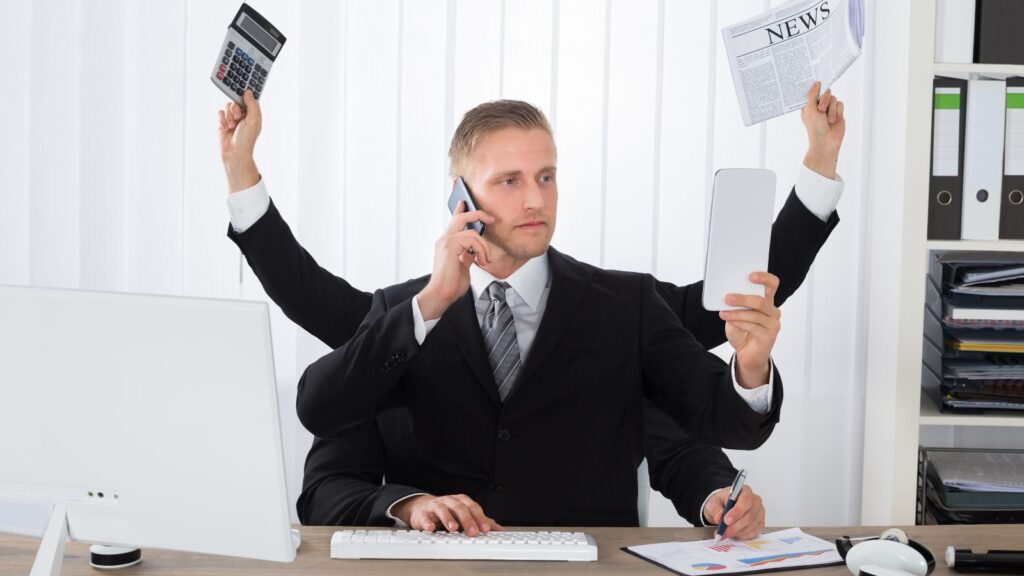 Multitasking w pracy.