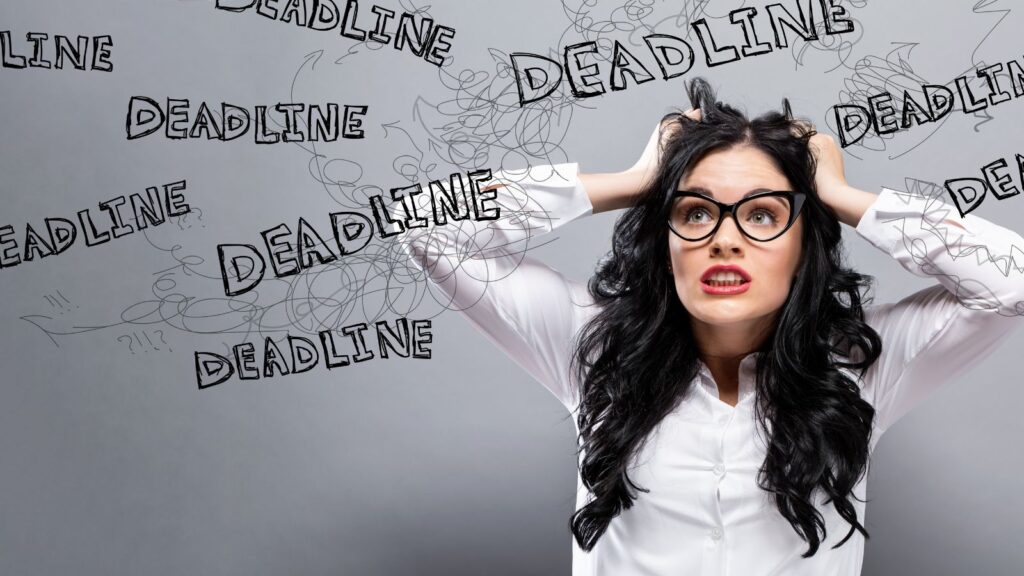 Praca pod presją czasu przed deadline’em